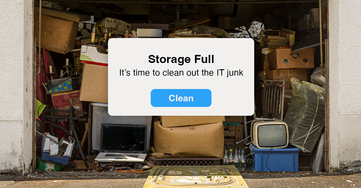 Garage full of IT equipment